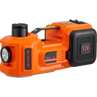 Electric Car Jack, 5 Ton/11023 LBS Hydraulic Jack With Electric Impact Wrench, Portable Car Lift With Built-In Inflatable Pump, And LED Light For SUV MPV Sedan Truck Change Tires Garage Repair
