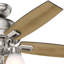 Ventilateur de plafond standard à 5 pales de 44 po avec chaînette et ensemble d'éclairage Donegan inclus-23681527