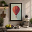Hot Air Balloon Rising Geometric - Wrapped Canvas-1136562025-1136562026