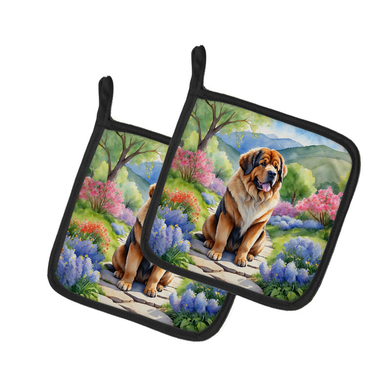 Caroline's Treasures Floral Polyester Potholder Set