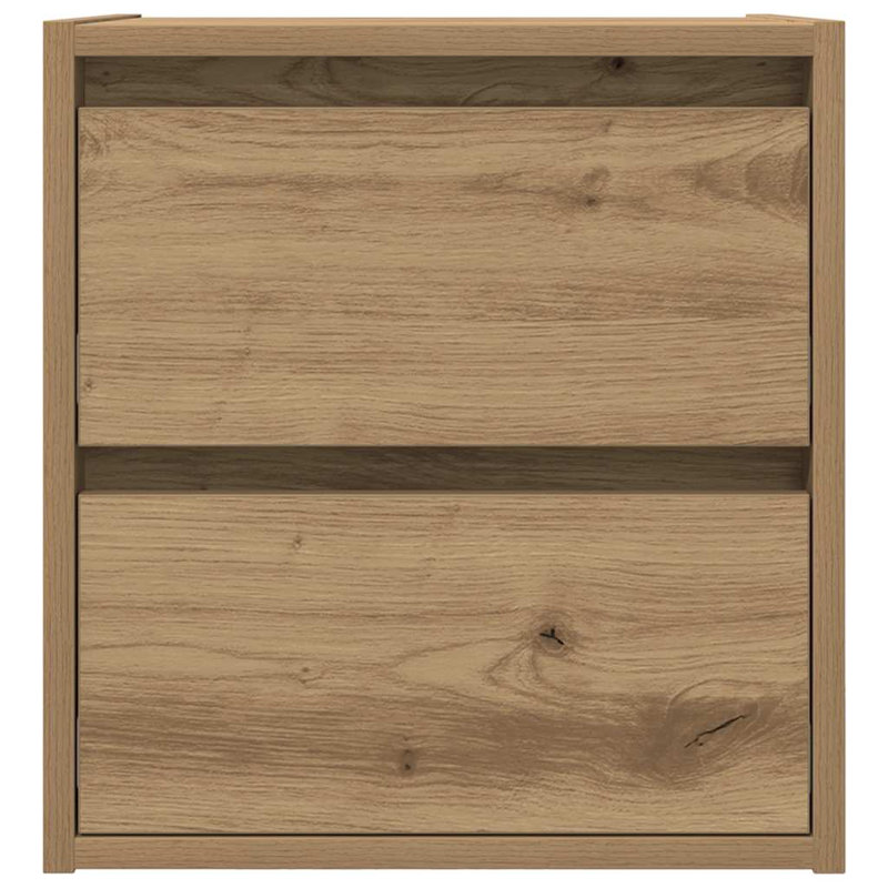 Wall-Mounted Bedside Cabinets 2 Pcs 38X34x40 Cm, Artisan Oak, 1