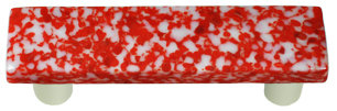 Poignée barre 3 po Granite, Noir, Rouge / blanc