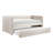 1Pc Daybed With Trundle Beige Fabric Upholstery Wooden Frame Modern Home Furniture-1405601525