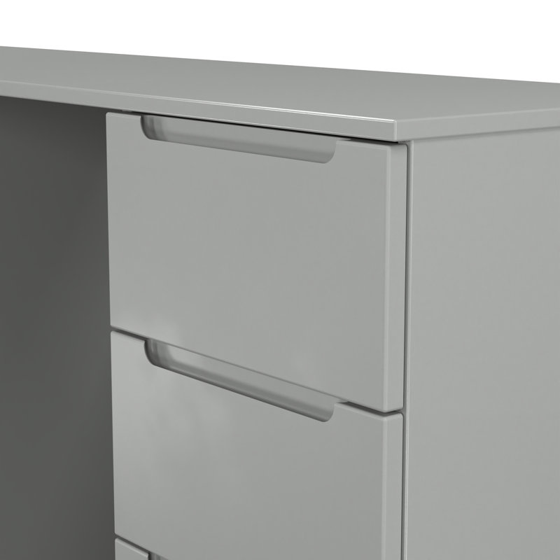 Taila Double Pedestal Desk, Gray