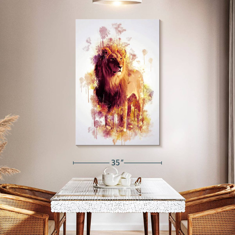Brampt Lion Stance, 51" H x 34" W