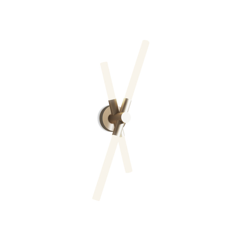 Bianca Wall Lamp, Brass, 23.4" H x 9.3" W x 5.3" D