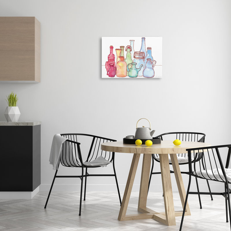 Toile de la collection Colorful Vases, design par Stephanie Fielden, H 16 po x l 24 po