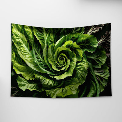 Tapisserie murale légumes et laitue romaine