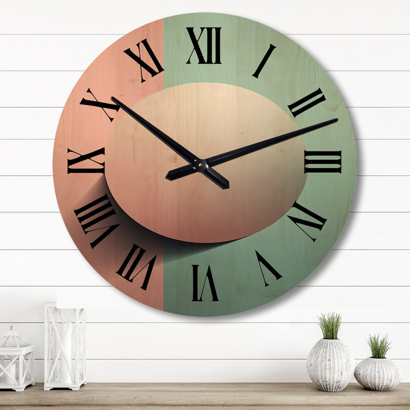 Horloge murale géométrique en bois, Grand