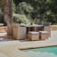 Quinden All Weather Wicker/Rattan 8 - Person with Cushions & Parasol-116816972-128956537