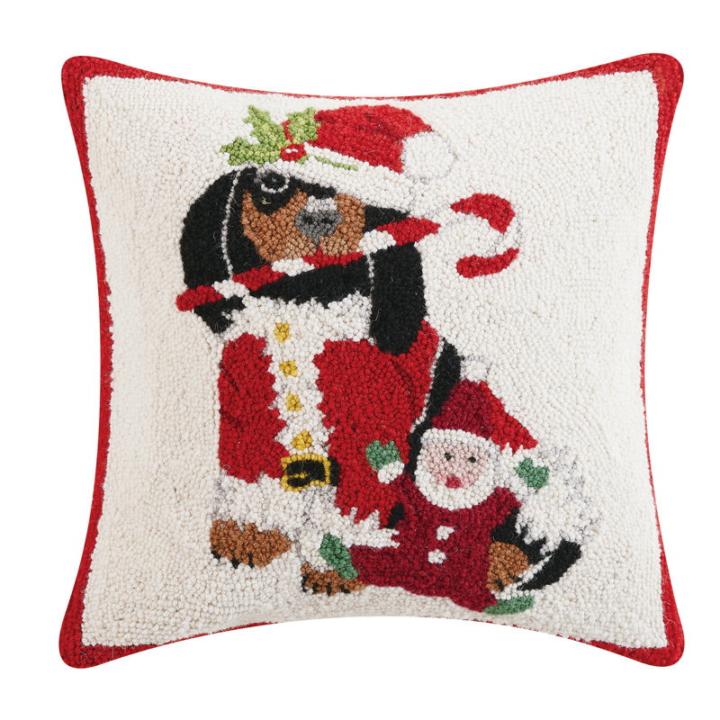 Coussin de Noël Santa Dachshund