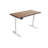 Skyscraper Electric Height Adjustable Standing Desk, Dual Motor and Digital Control with Memory, 60x24, Walnut Block Top with White Frame-843439821