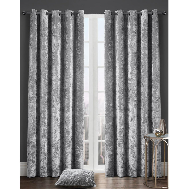 Brucedale Room Darkening Curtain Pair, Silver, Width 66 x Drop 229 cm
