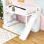 Lit superposé simple au-dessus de double avec glissière, garde-robe et escalier de rangement-1381443010
