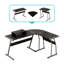 L-Shaped Metal Base Computer Desk-895740392