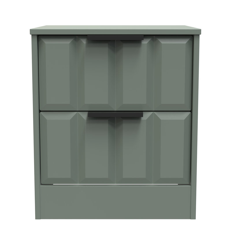 Doss 45cm W Manufactured Wood Bedside Table, Reed Green