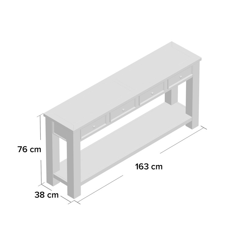 Abe 162.56cm Console Table, Brown