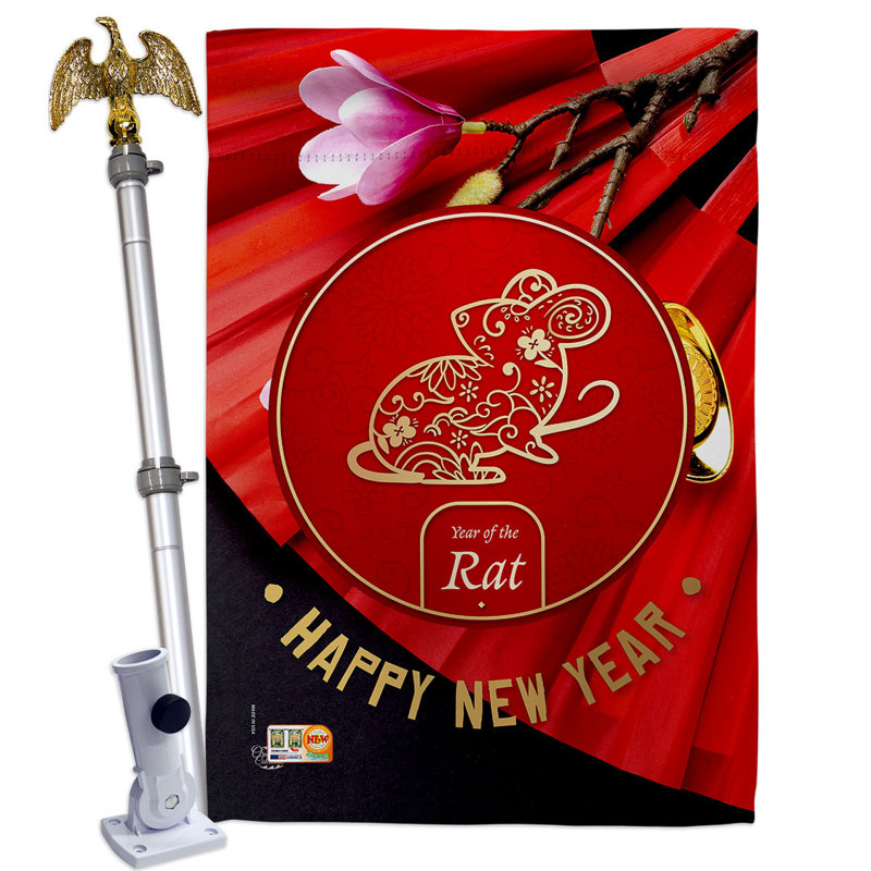 Ensemble de drapeaux en polyester 40 x 28 po à 2 côtés