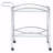 2-Tier Rectangular Glass Shelf Metal Bar Cart