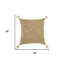 Coussin décoratif kaki crème Kantha