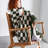 Checkerboard Knitted Throw Blanket-100659710