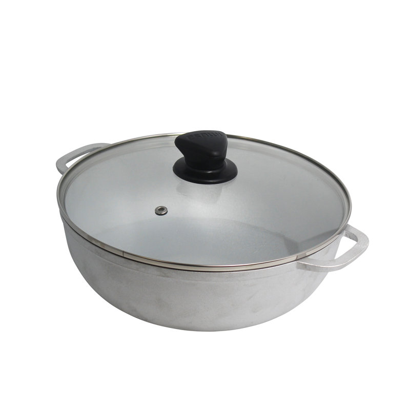 IMUSA 11 pte Caldero en fonte d'aluminium avec couvercle en verre, 11 pte