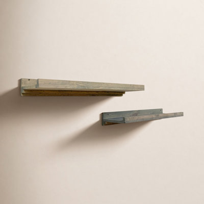 36" Solid Wood Floating Shelf