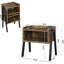 Table de chevet en brun rustique