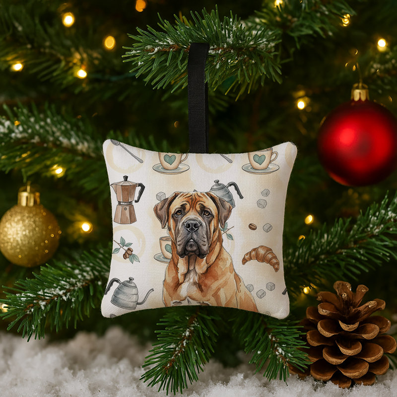 Ornement suspendu en tissu Neapolitan Mastiff Coffee, Neapolitan Mastiff