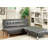 Perz Twin 70" Wide Faux Leather Tufted Back Convertible Sofa-23843736