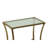 Elegant Gold 24" Side Table with Compact Tempered Glass Top