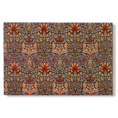 Symmetrical Floral Pattern (Duplicate of WLM58.jpg)-William Morris-Gallery Wrapped Canvas-c. 1876