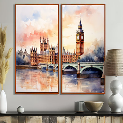 Big Ben London Skylines At Sunset I - Cityscapes London Wall Art