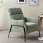 Chaises d'appoint confortables, structure métallique en tissu vert, maison industrielle moderne
