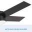 Éclairage de ventilateur de plafond à DEL intégré 44 po avec pales ABS-1958020304-1958020306