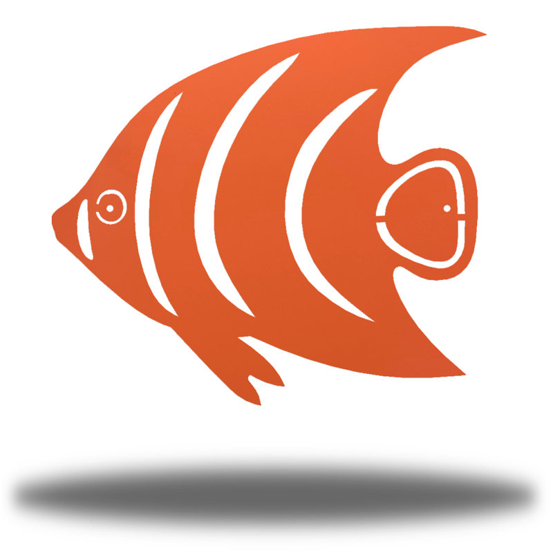 Décoration murale ange poisson, Corail, H 18 po x l 18 po x P 0,01 po