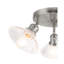 Milan Bathroom 3 Light Modern Round Plate Ribbed Glass Spotlight - IP44, 3xE27. Max. 15W LED (Bulb not included)-1741892857