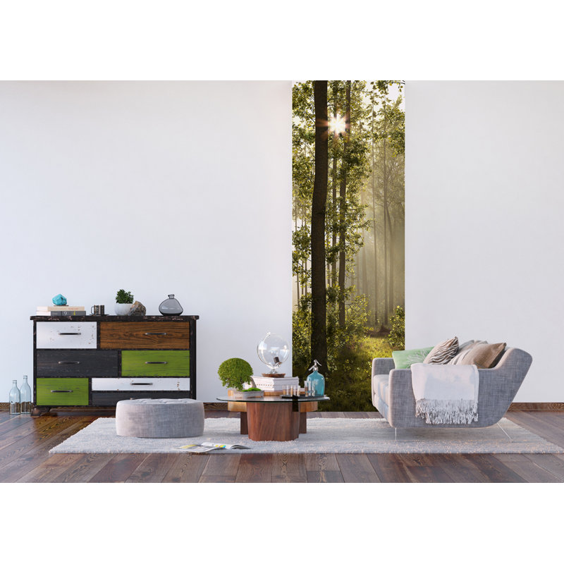 Panneau mural L 9 pi x l 35 po Cherrise Forest Sunshine
