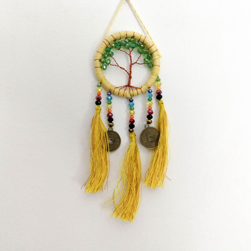Hand Woven Cotton Wall Hanging, Yellow/Brown/Green