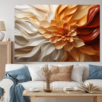 Sunlit Spiral - Abstract Spirals Canvas Art Print
