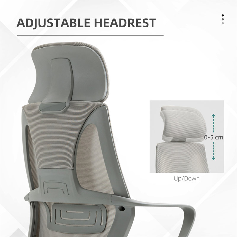 Mesh Desk Chair, Grey, Grey