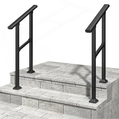 Hand Rails For Outdoor Steps, 1-2 Step Handrail 2 Pack