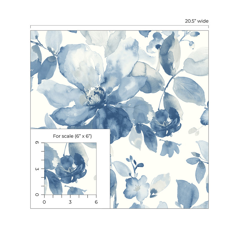 Asfa Floral Roll, Bluestone