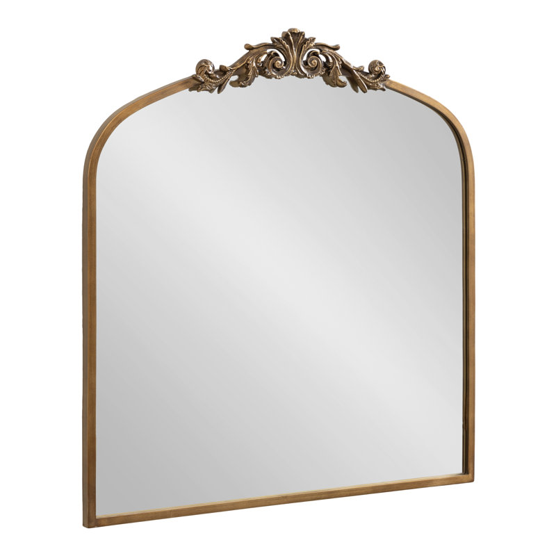 Anglo Metal Flat Mirror, Gold, 30" x 28"