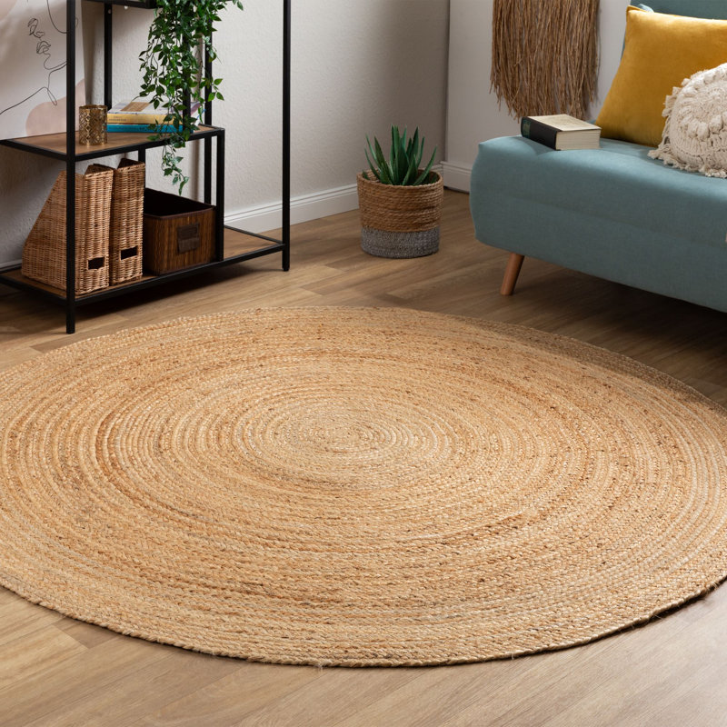 Allanna Jute / Sisal Braided Area Rug, Round 100cm