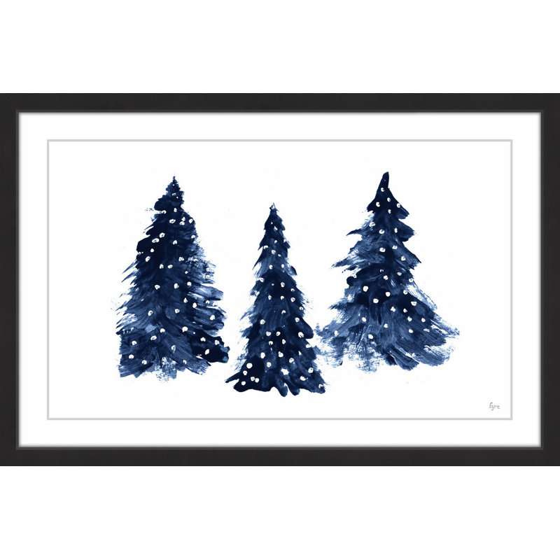 «Trois Arbres» - Impression sur papier encadrée, l 24 po x H 16 po x P 1,5 po