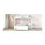 Lit double superposé au dessus d'un lit double avec bureau, blanc-613963769