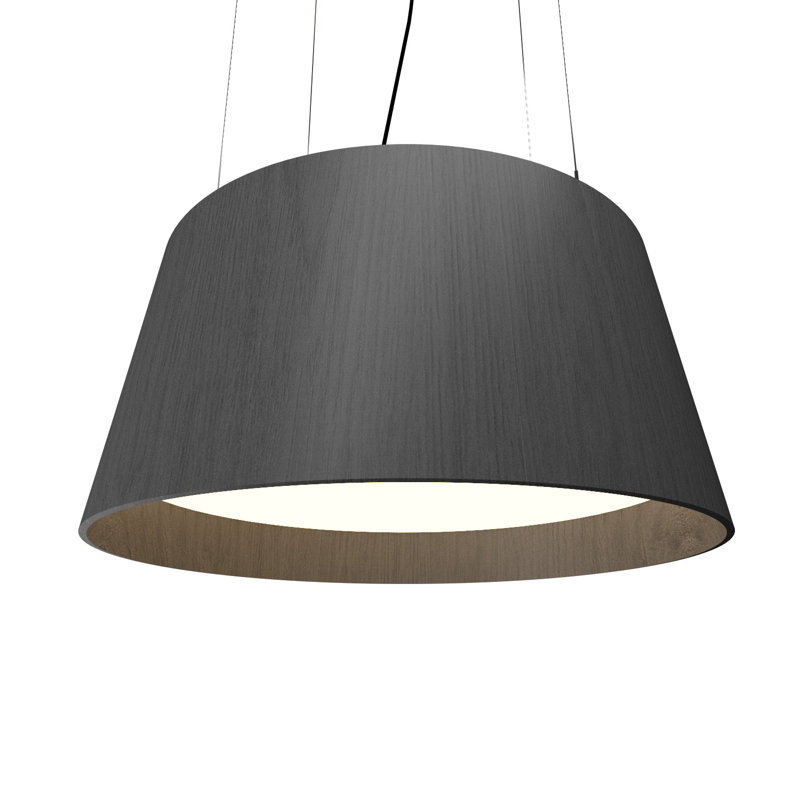 1 - Light LED Pendant, 13.78" H x 39.37" W x 39.37" D, Organic Gray