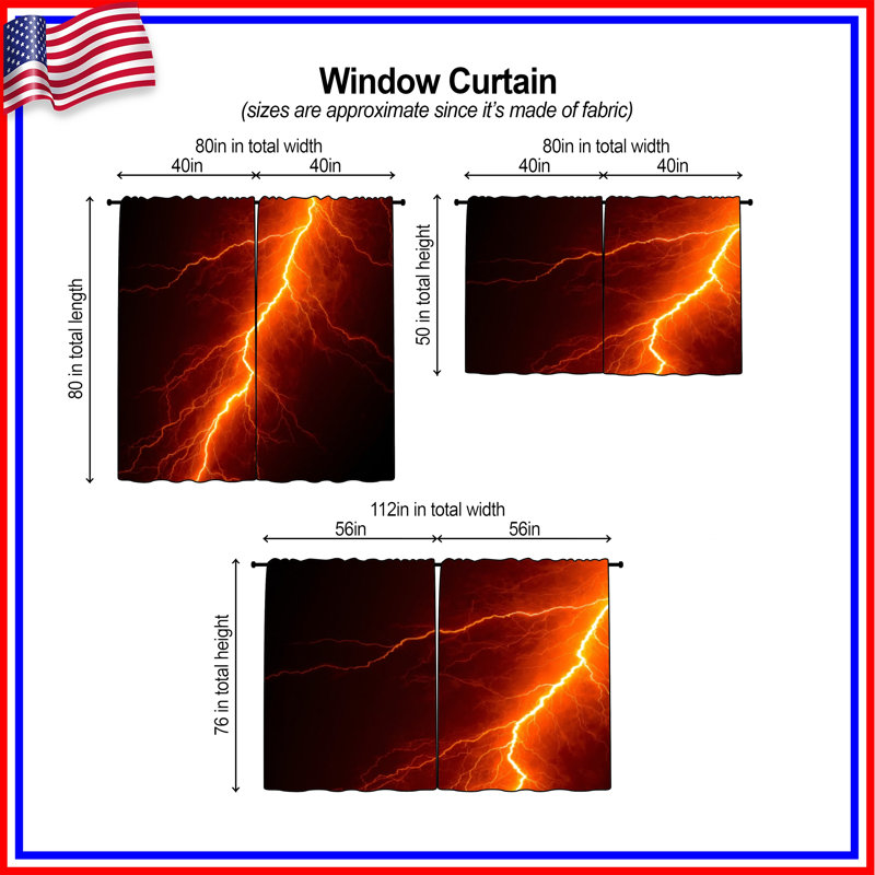 Rideaux lumineux et obscurcissants Bright Light Bolt - 2 panneaux, 40 po x 82 po - 2 panneaux, Room Darkening