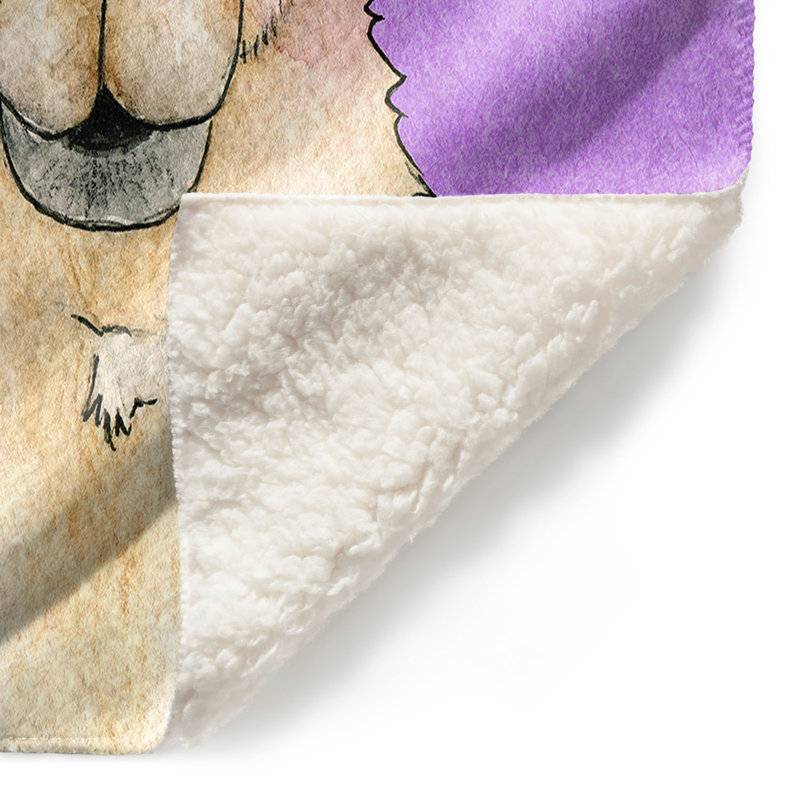 Couverture Garland Llama, 68 po x 80 po, Violet